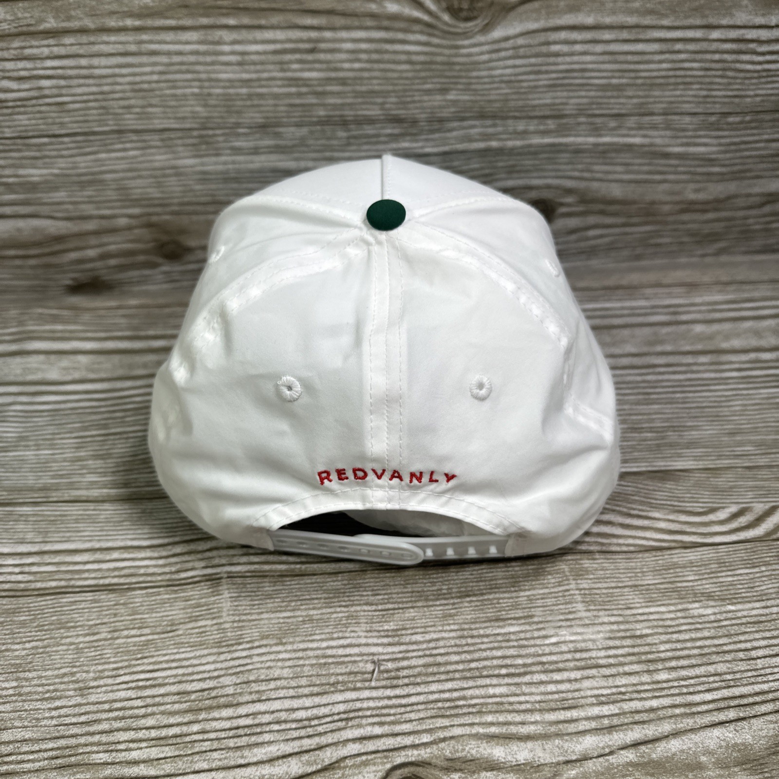 Redvanly Red Flag Green White Adjustable Back Embroidered Logo Rope Golf Hat Cap