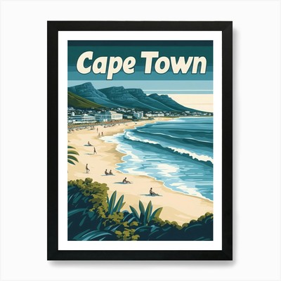 Aihrgdesign A Retro Reiseposter F Gerahmtes Wandbild Poster Leinwanddruck Bild