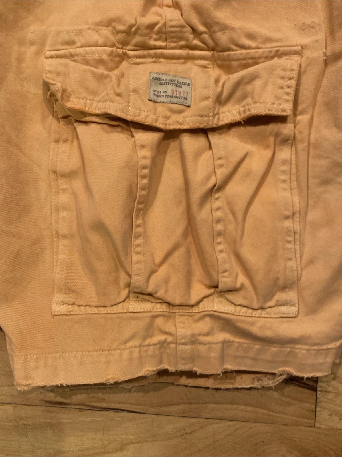 American Eagle Cargo Orange Drawstring Shorts Com… - image 7