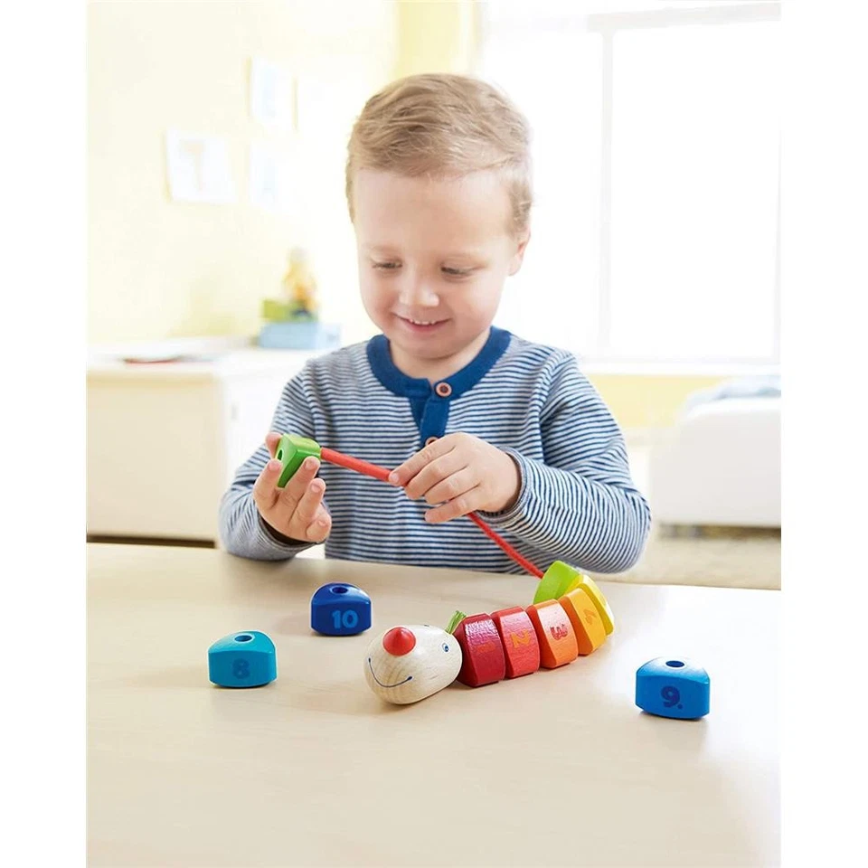 HABA 302161 Fädelspiel Zahlen-Drache Holzspielzeug und Geschicklichkeitsspiel - Bild 2 von 4