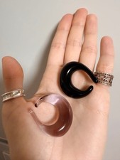 BACCARAT Ear Cuff Red Crystal 2pc Set Premium Authentic Genuine Jewelry