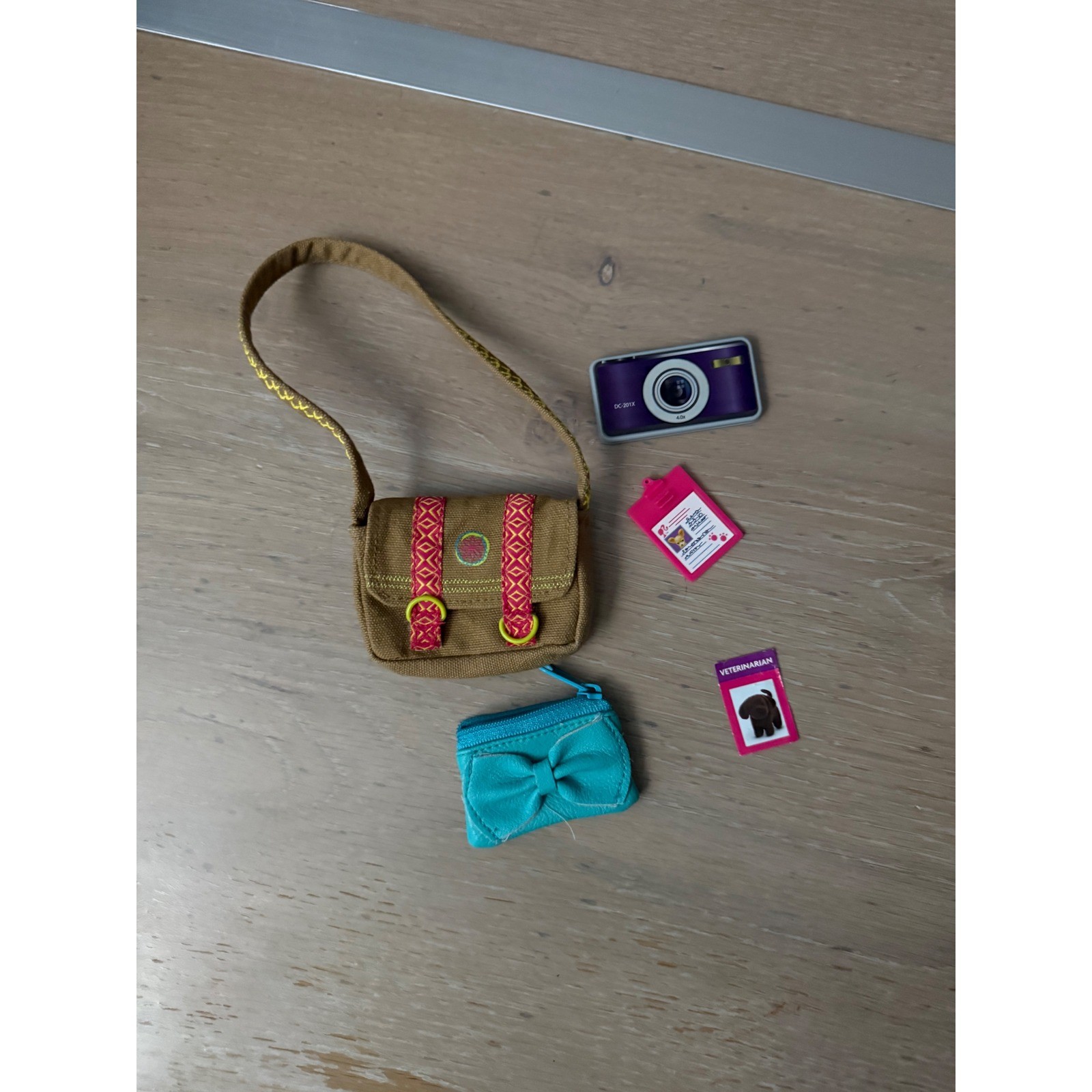 American Girl Doll Accessories Messenger Bag Camera Coin Pur
