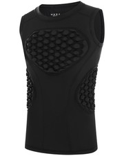 Runhit Youth Boys Baseball Heart Guard Padded Compression Shirt Medium, Black
