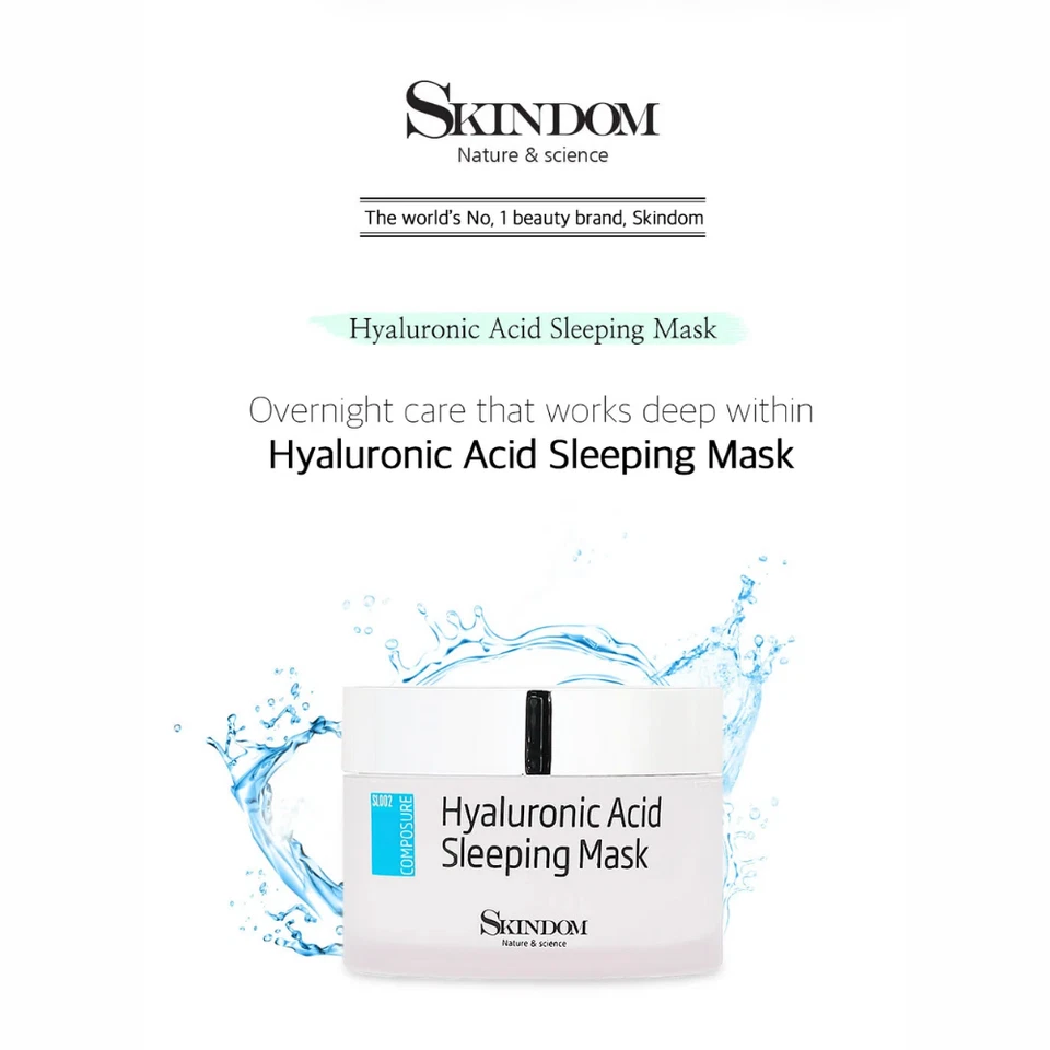 SKINDOM Hyaluronic Acid Sleeping Mask 50ml – Hydrating & Overnight Skin Repair - image 4 of 4