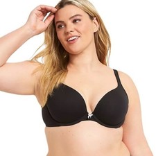 Cacique Lane Bryant Women's Boost Plunge Black Bra Size 44DDD