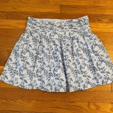 Abercrombie Kids Floral Mini Skort blue/white floral - Girls 17/18 Womens XS/S