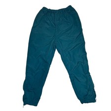 LL Bean Kids Teal Green Fleece Lined Snow Pants Vintage Made in USA XS U317