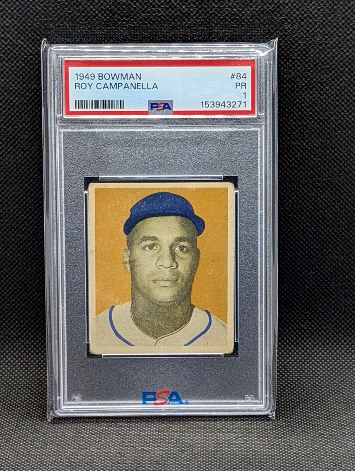 1949 Bowman Roy Campanella • Rookie • #84 Gray Back • PSA 1 • Brooklyn Dodgers