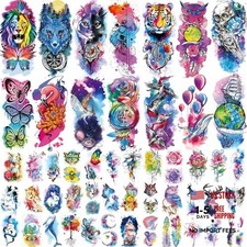 86 Sheets Temporary Tattoo, 14 Sheets Large Half Arm Fake Berry - 86 Sheets