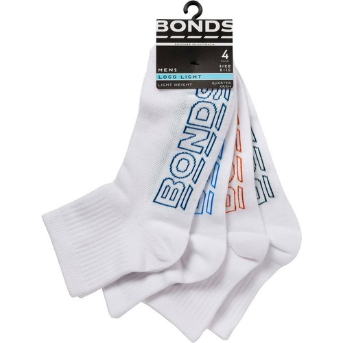 1 Pair Mens Bonds Quarter Crew Sports Cushioned Assorted Socks - Picture 4 of 7