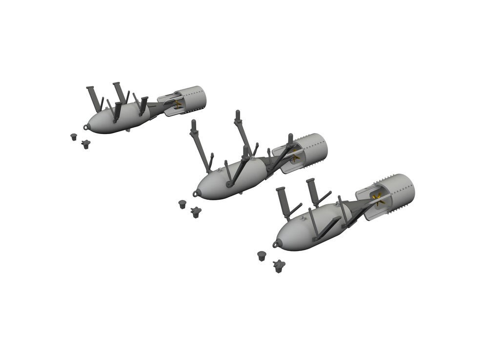 Eduard Accessories 6481082 - 1:48 P-40 250Lb Mc British Bombs Print Eduard - New