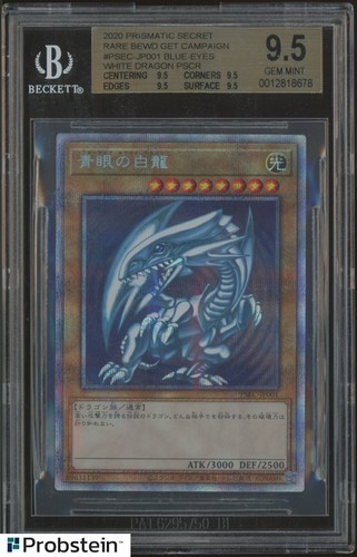 2020 Yu-Gi-Oh! Prismatic Secret Bews Get Campgn Blue Eyes White Dragon BGS 9.5