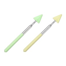 2 PCS Pointer Finger Stick, Retractable Teacher Pointer Arrow, Yellow/Green