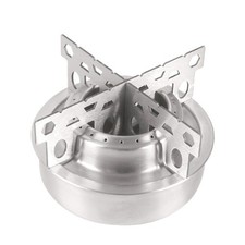 Stainless Steel Lightweight Outdoor Camping Alcohol Stove Cooking Burner W/Stand