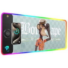 RGB Gaming Mouse Pad with 15W Wireless Charging, LED Mouse Pad with 10 Light ...