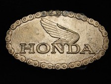 PJ07147 VINTAGE 1970s  HONDA  MOTORCYCLES BRASSTONE BELT BUCKLE