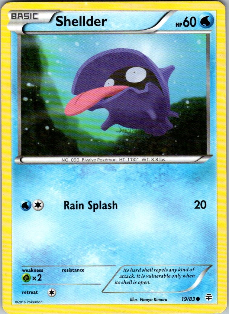 Shellder 19/83 Common Generations Pokemon Lightly Played