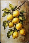 Lemons Metal Sign  Vintage Rustic 8 x 12