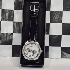 Mickey Mouse Disney Avon Sparkle Watch Metallic Black Strap Brand NEW Wrist