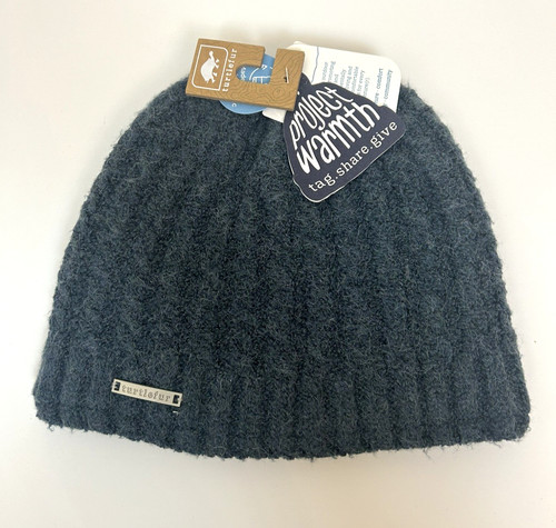 Turtle Fur Pelly Beanie Fleece Cap Winter Baby Cable Knit Teal Blue Soft NWT