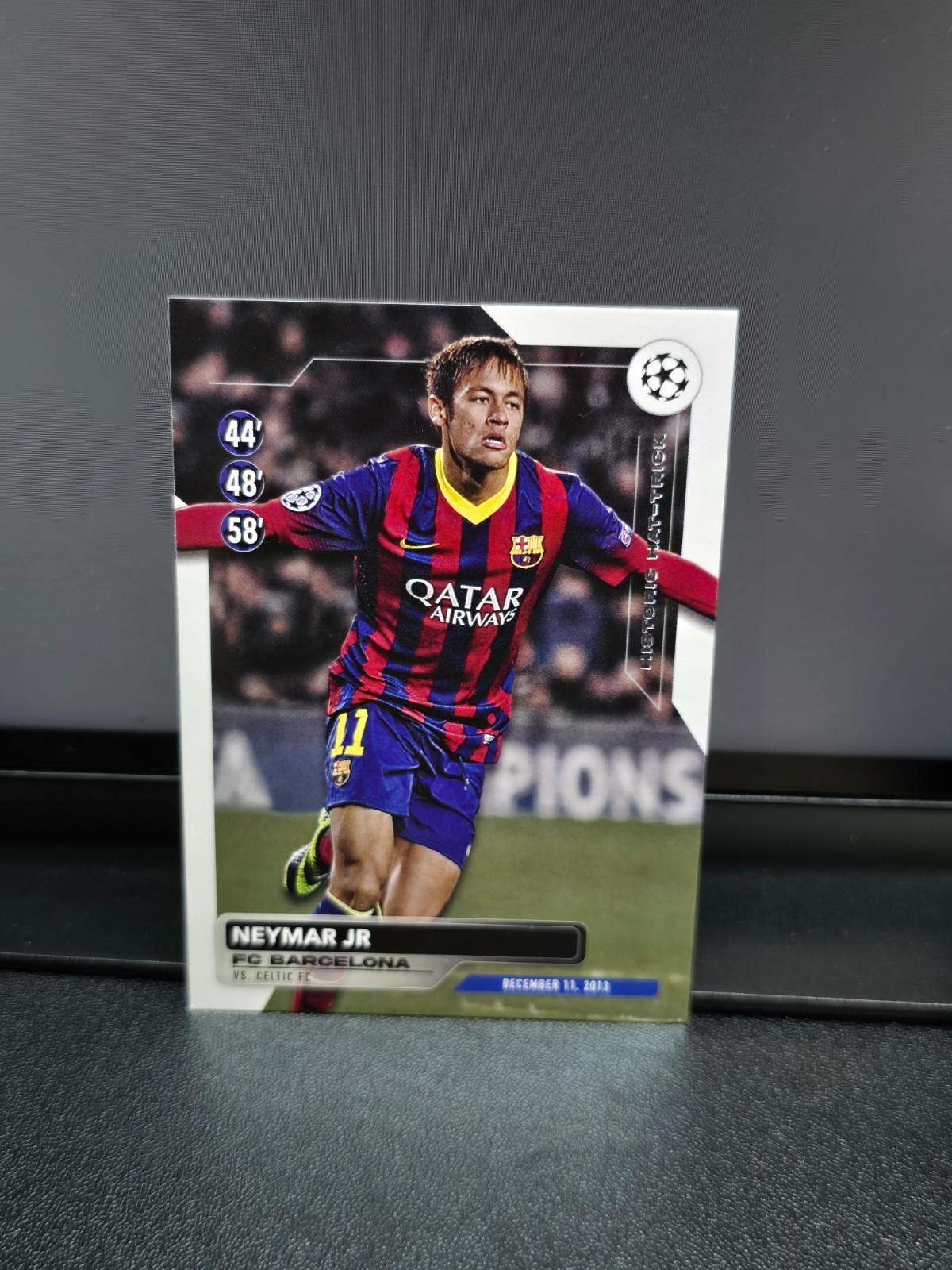2023-24 Topps UEFA Club Competitions - Historic Hat Tricks Neymar Jr #HH-15