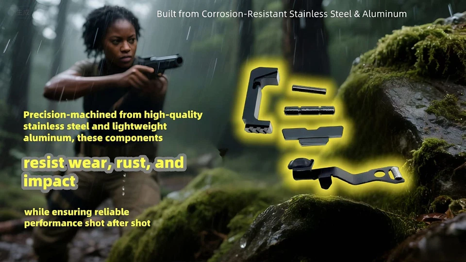 Juego de kit de control extendido táctico Glock 43X/48 Slide Stop Mag pasador de palanca de liberación Foto 2 de 4