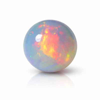 Edelstein Cabochon Opal Rund Rot Grün Multi Feuer Äthiopien 14MM