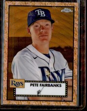 Pete Fairbanks #409 2021 Topps Chrome Gold/Rose Wave Refractor #/50 Rays