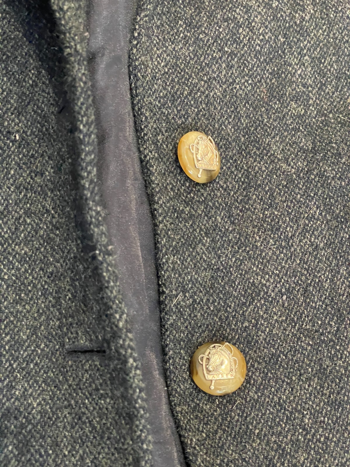 Vintage Ralph Lauren Wool Blazer Womens 12 Navy 100% Wool Office Preppy Formal thumbnail 10