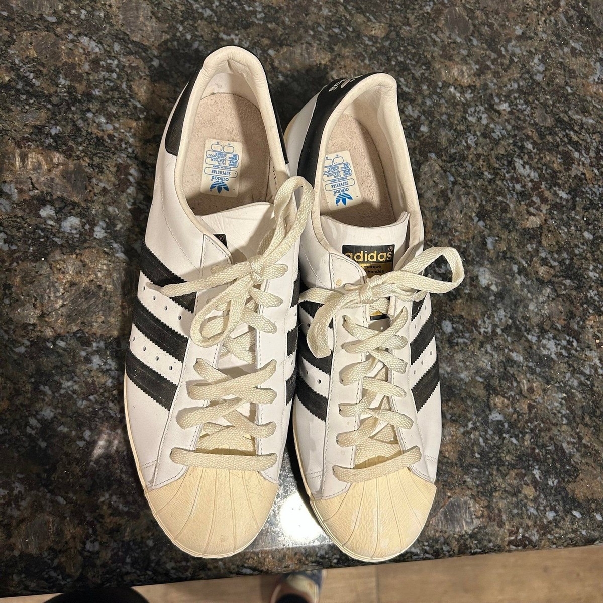 2015 Adidas Super Star 80s White/Black G61070 Sneaker Men US Sz 13 