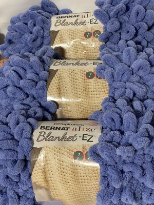 Lot of 3- Bernat Alize Blanket-EZ Yarn-Color: Jacaranda - Same Lot # s- ALL NEW
