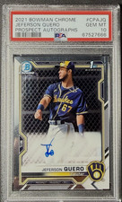 2021 Bowman Chrome Jeferson Quero Auto Brewers PSA 10 Gem Mint
