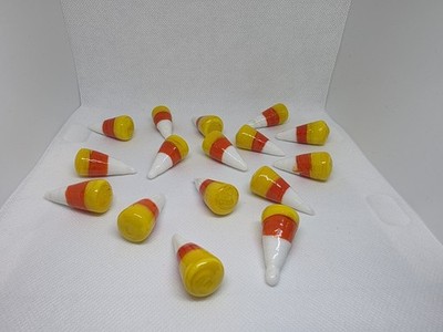 Murano Style Blown Glass Candy Corn 16 Pieces