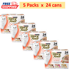 5 packs - Fancy Feast All Life Stages Cat Wet Food - Variety Pack, 24 CT, 72 OZ