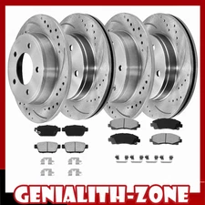 Front & Rear Disc Rotors + Brake Pads for 2006 2007 2008 - 2011 Honda Ridgeline