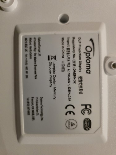 Proyector de video de cine en casa de corto alcance Optoma Full HD 1080p 3D DLP. (Leer) - Imagen 12 de 12