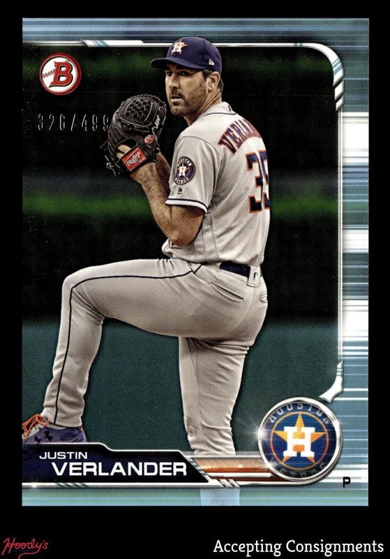 2019 Bowman Sky Blue #64 Justin Verlander 326/499 ASTROS