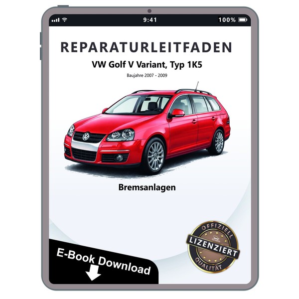 VW Golf 5 Variant 1K5 (07-09) Bremsanlagen Bremsen System Reparaturanleitung PDF-image