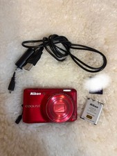 Nikon COOLPIX S6400 Red Compact Digital Camera Tested Working Seller Japan