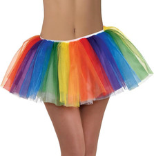 Rainbow Tulle Tutu for Adults - One Size Fits All Pack of 1 - Perfect for Part