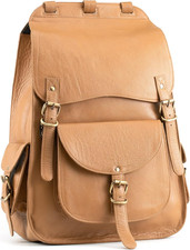 Stylish 20" Full Grain Leather Laptop Backpack for Travel  Camping