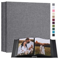 Small 8x10 Photo Album 160 Pockets Linen Cover Large Capacity Picture Book fo...