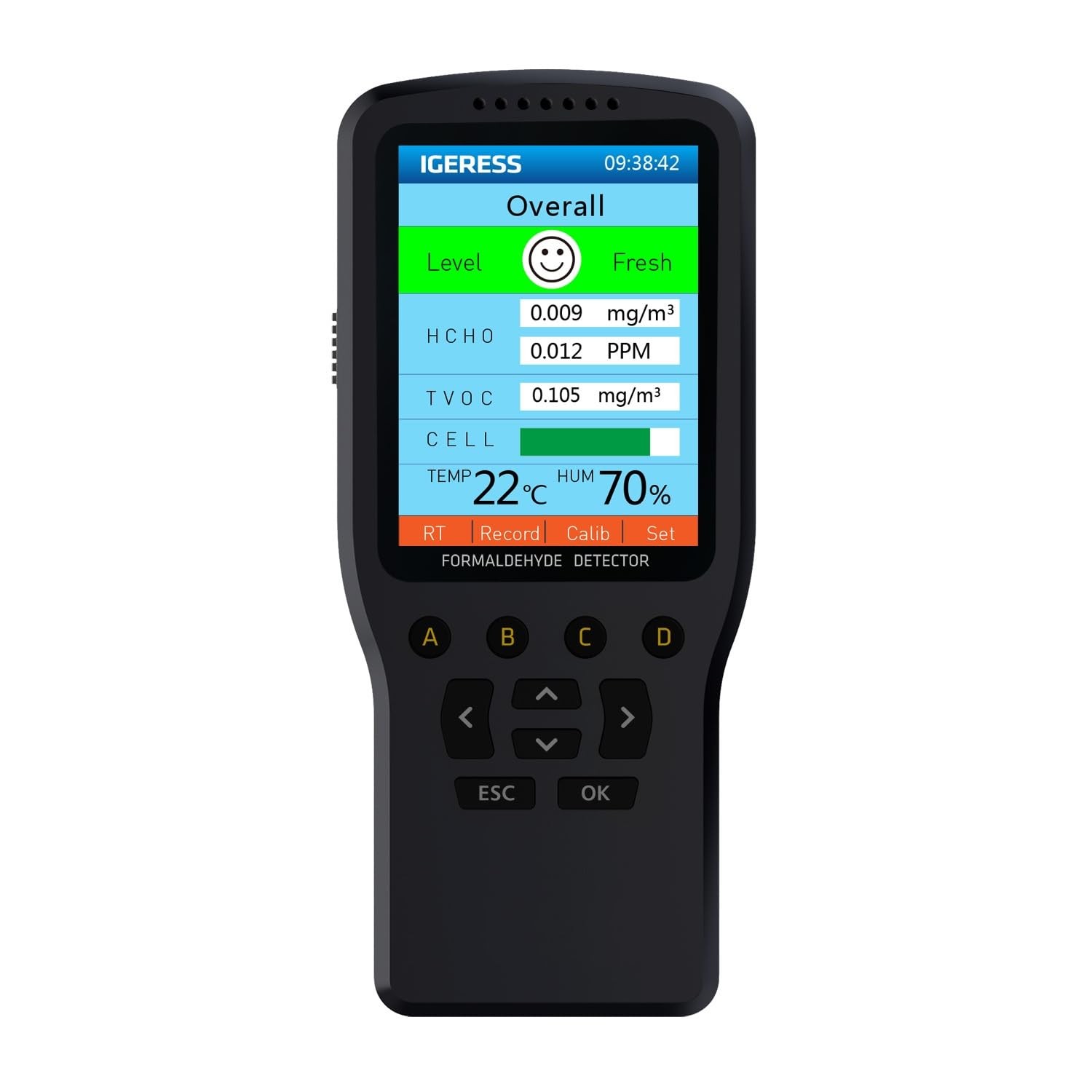 Air Quality Monitor Indoor, 8 in 1 Formaldehyde Detector, voc Meter, Detect