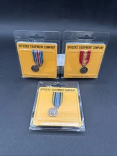Lot Of 3 Officer’s Equipment Company Mini Medals - All New - DOD Approved