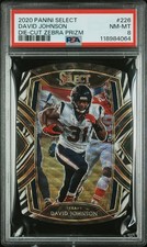 2020 PANINI SELECT DIE-CUT ZEBRA PRIZM #226 DAVID JOHNSON PSA 8
