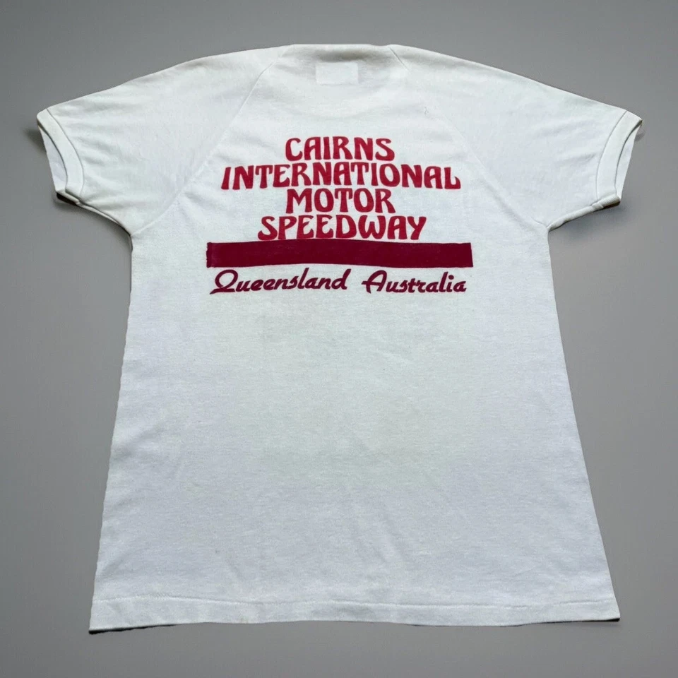 Camisa de corrida vintage anos 70 Irlanda Holden Sprint carro clássico Cairns tamanho médio - Imagem 2 de 4