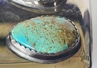 Vintage Native American Turquoise Gems Belt Buckle — photo 4