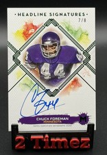 Chuck Foreman 2024 Topps Motif Headline Signatures Auto /8 Vikings #HS-CF SSP