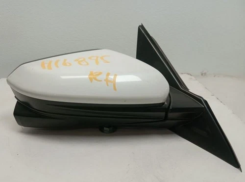 2016-2021 Honda Civic Right Passenger Side View Power Mirror Door White Used