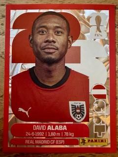 David Alaba 🇦🇹 Red Crumple 2026 Panini FIFA World Cup Ultra Rare Sticker AUT 4